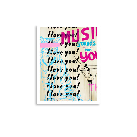 "I love you" print