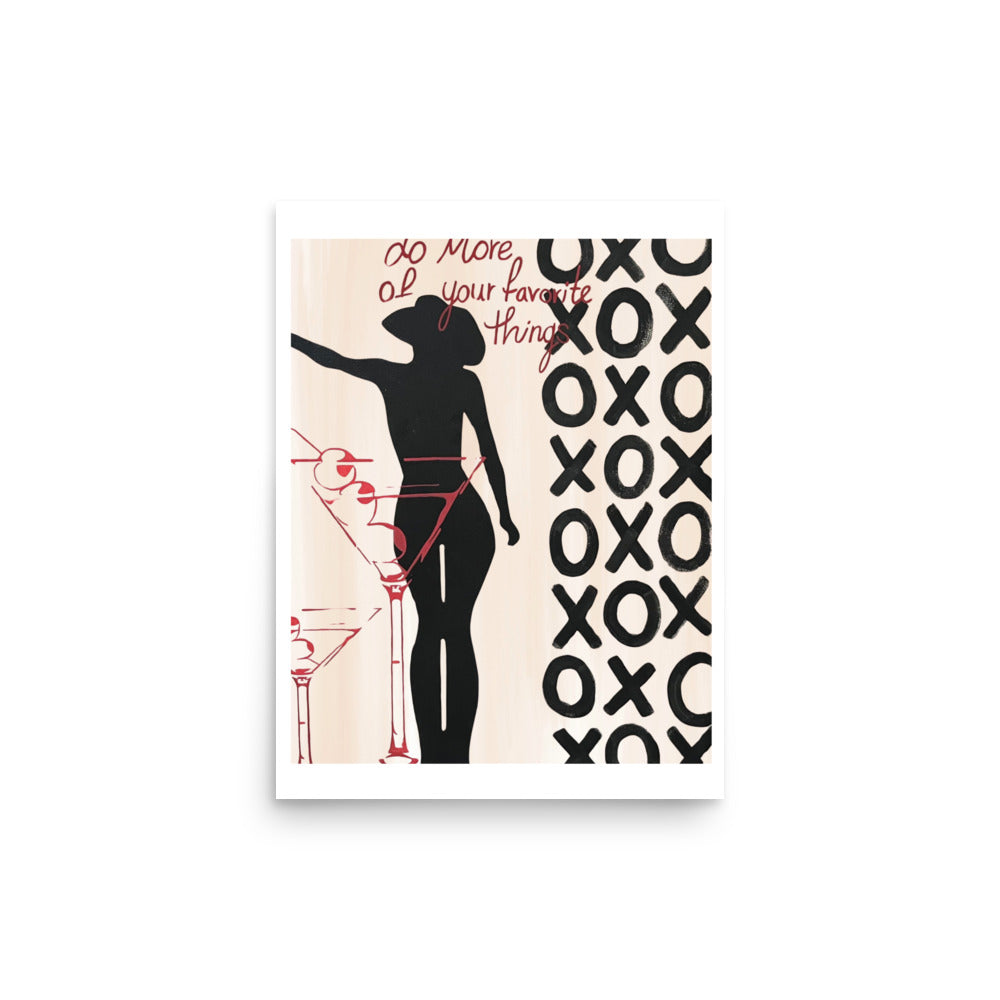 "xoxo" print