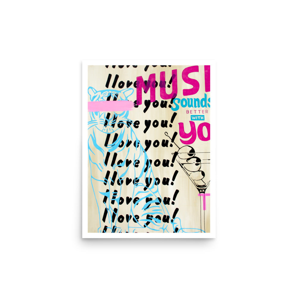 "I love you" print