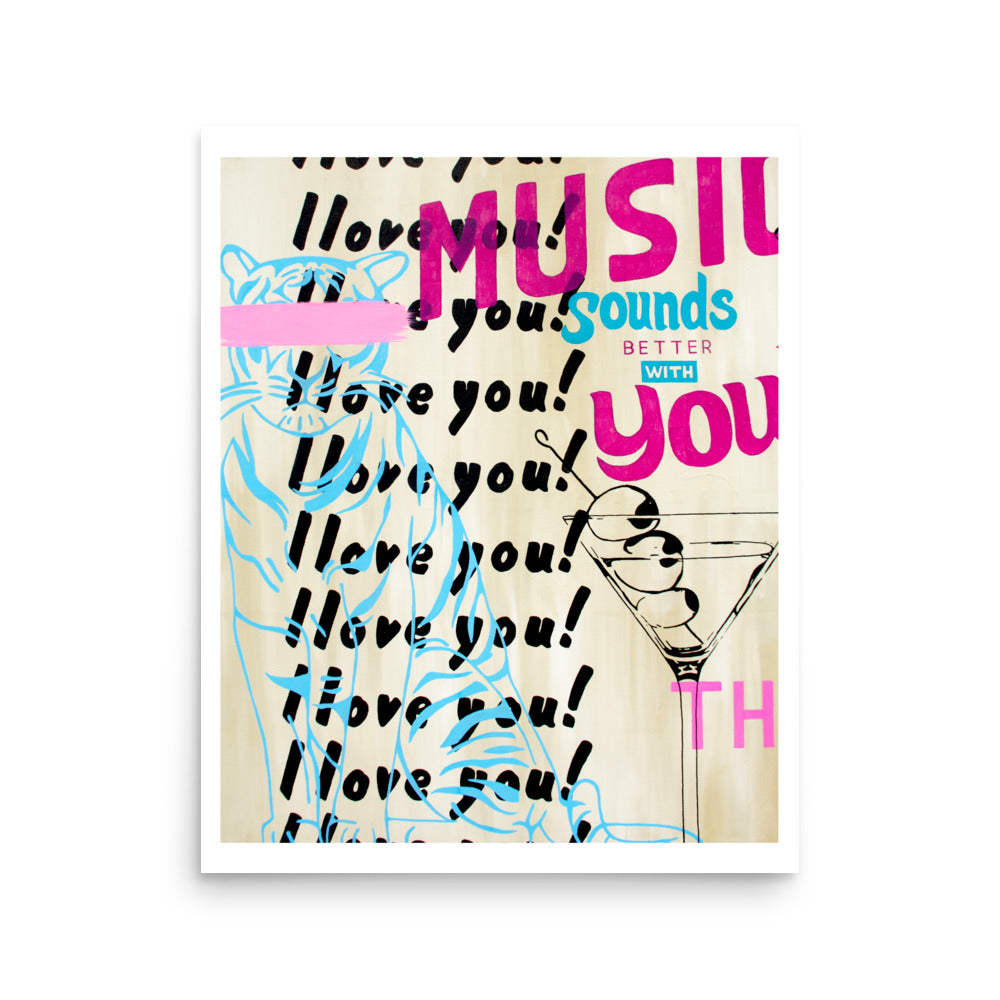 "I love you" print