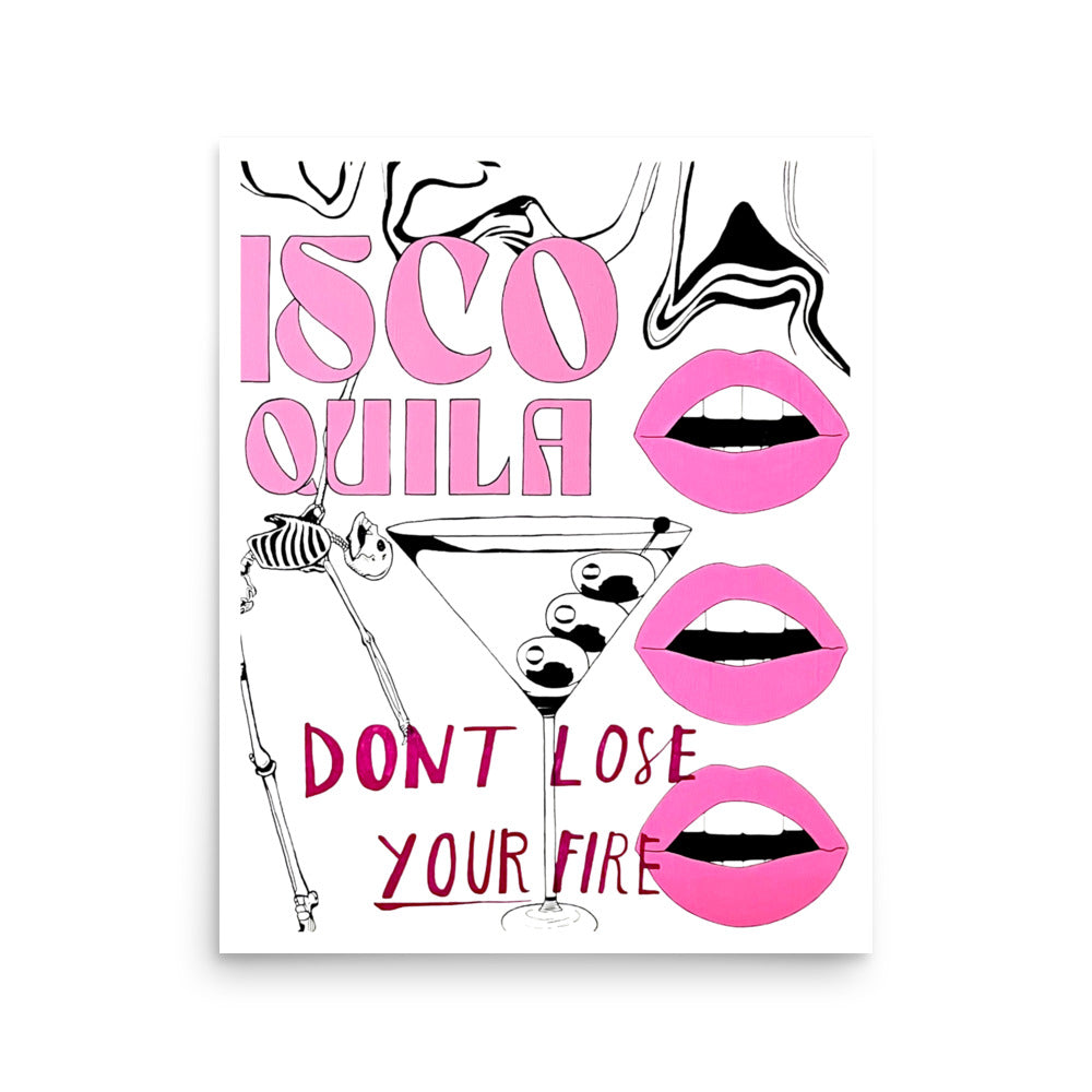 "kisses" print