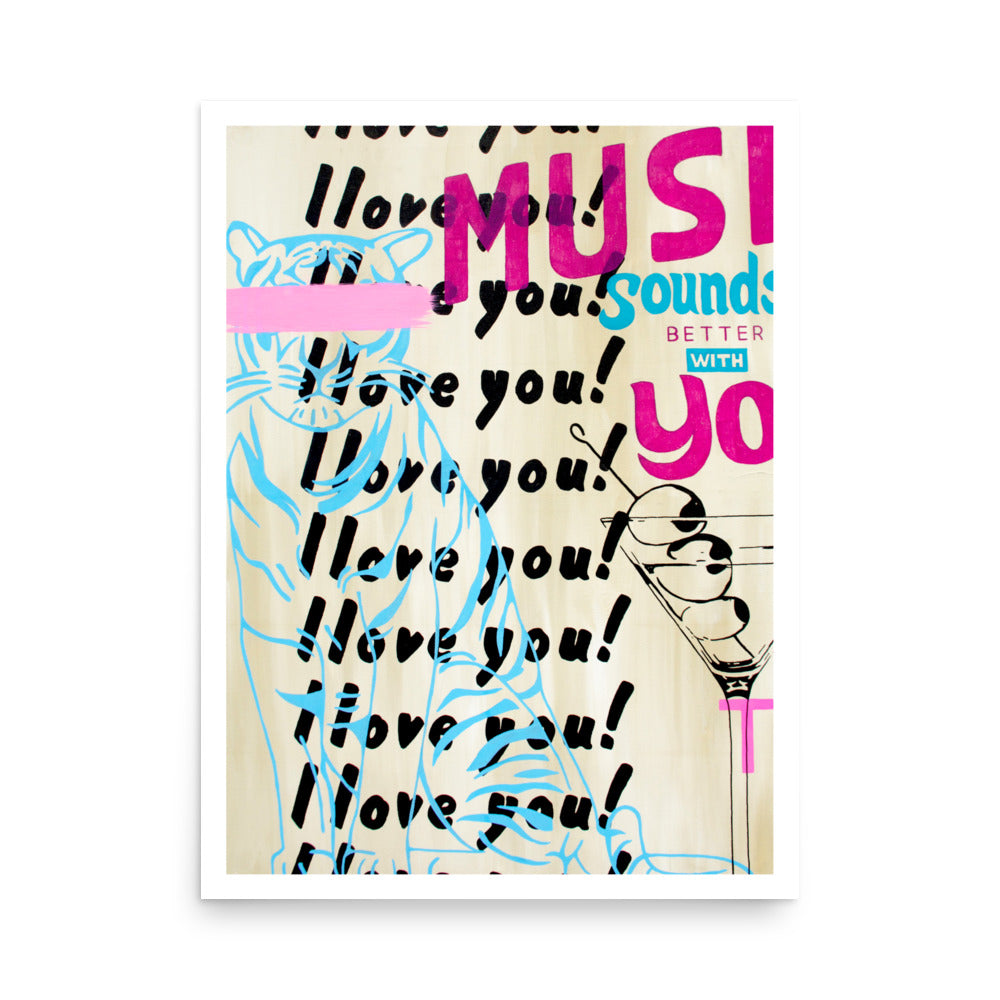 "I love you" print