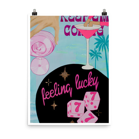 "feeling lucky" print