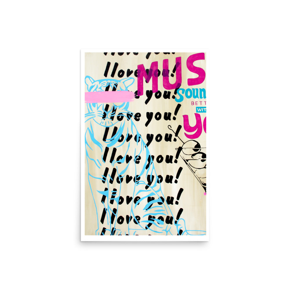 "I love you" print