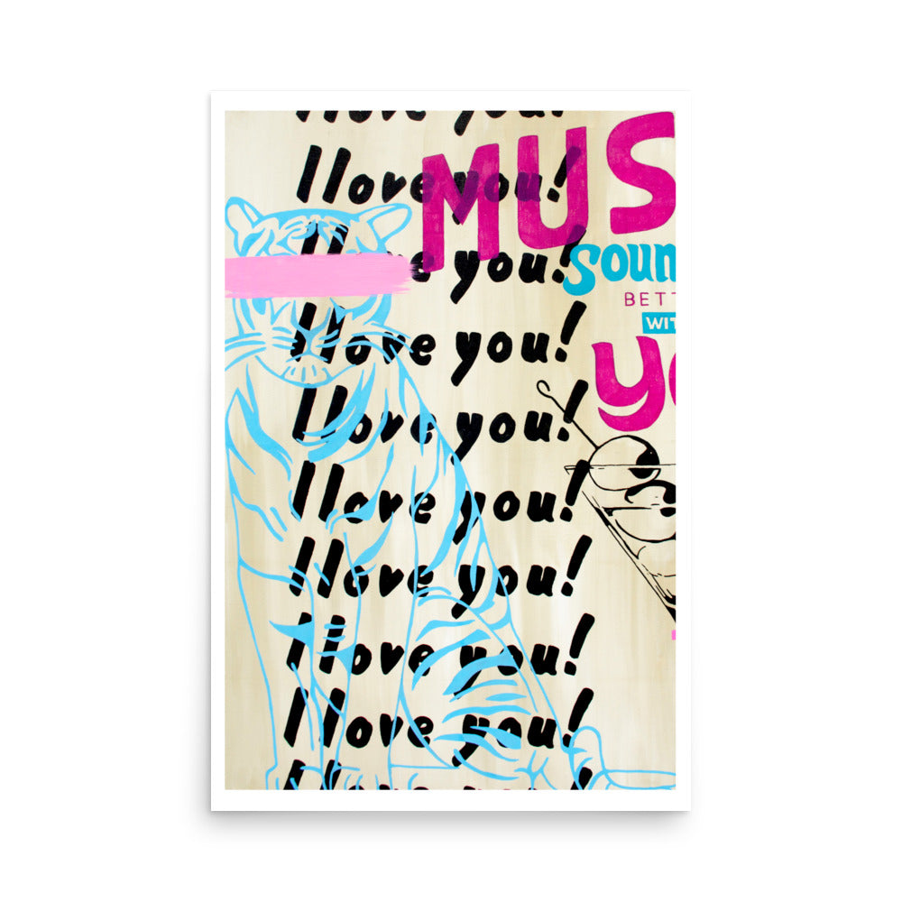 "I love you" print